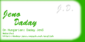 jeno daday business card