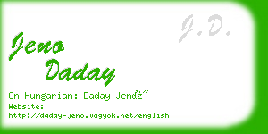 jeno daday business card